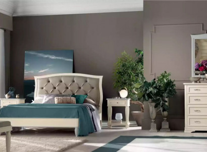 Bett 2x Nachttische 5 tlg. Schlafzimmer Design Luxus Kommode Komplettes