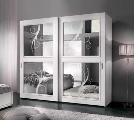 Schlafzimmer Möbel Italien Holzschrank Echtholz Kleiderschrank Weiß Neu