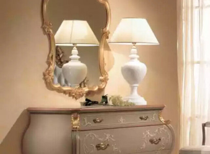 Kommode Spiegel Gruppe Holzdesign Beistellschrank Schrank Möbel Set 2tlg