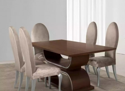 Essgarnitur Luxus Esstisch 4x Stühle Essgruppe Tisch Komplett Set 5tlg