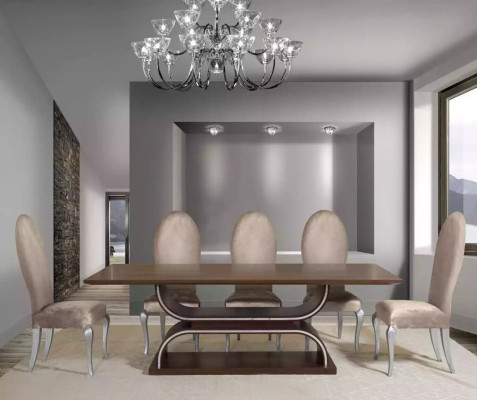 Essgarnitur Luxus Esstisch 4x Stühle Essgruppe Tisch Komplett Set 5tlg