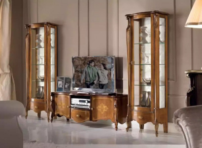 Wohnwand Wohnzimmer Set Vitrine Schrank Regal Set 2x Vitrine Wand Neu