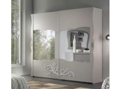 Kleiderschrank Schrank Luxus Möbel Holz für Schlafzimmer Grau Modernes