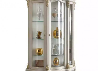 Vitrine Holz Schrank Klassische Weiß Schränke Design Wohnzimmer Glas