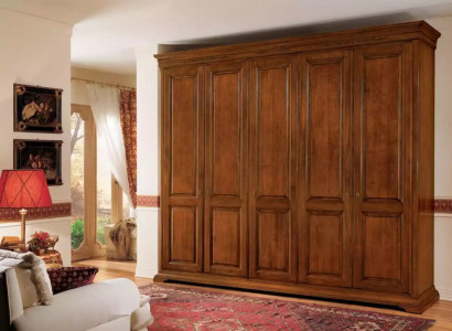 Schlafzimmer Kleiderschrank Schrank Holz Wohnzimmer Möbel Braun Italien