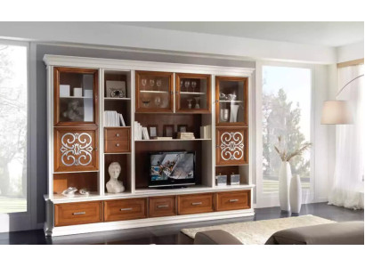 Wohnzimmer Wandregal TV Schrank Wandschränke Holz Wohnzimmer Möbel Neu