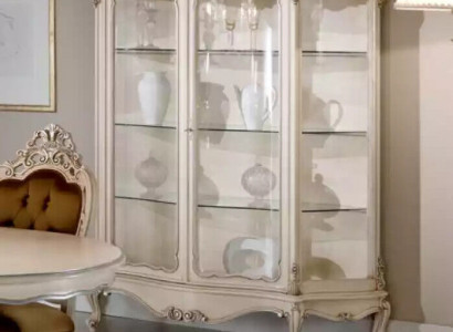 Vitrinen Glas Schrank Vitrine Wohnzimmer Holz Anrichte Luxus Möbel Neu