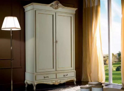 Klassischer Kleiderschrank Möbel Holz Schränke Schlafzimmer Weiß Neu