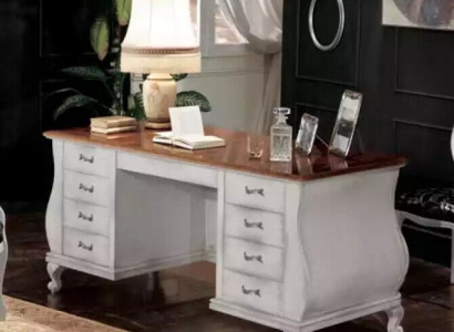 Klassischer weißer Schreibtisch Tisch Büromöbel 180x80 Schreibtische