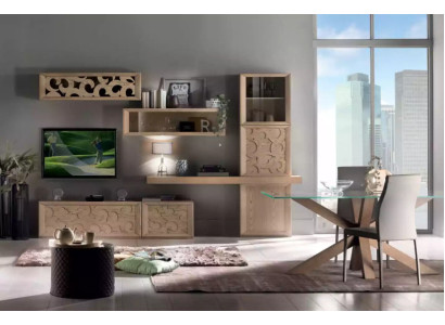 Wohnwand Holz Stil Klassische Italienische Wohnzimmer Möbel Schrank