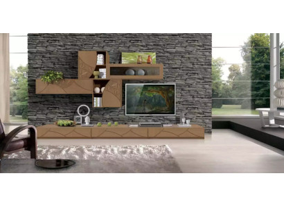 Wohnzimmer Sideboard Wohnwände Braun Schränke Regal Schrank Design Neu