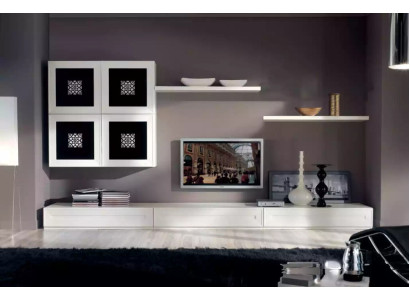 Moderne Wohnwand Set Sideboard Wohnzimmer Wandschrank Einrichtung