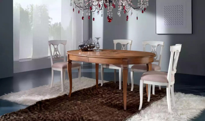 Essgarnitur Esstisch 4 x Stühle Set Klassische Essgruppe Braun 5tlg.