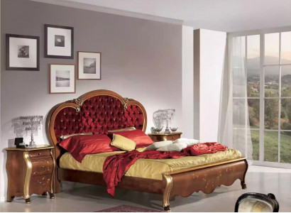 Chesterfield Luxusbett für Schlafzimmer Polsterung Design Luxusbetten