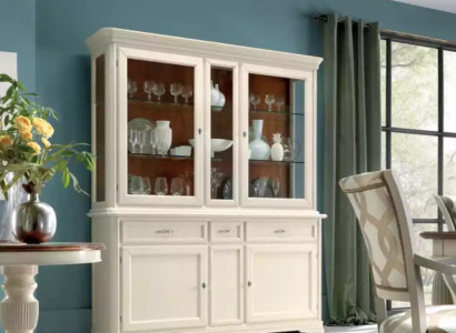 Vitrine Esszimmer Anrichte Holz Möbel Wohnzimmer Anrichte Glas Schrank