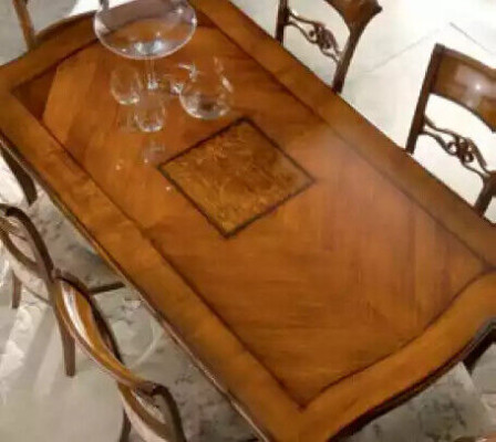 Essgarnitur Esstisch 4 x Stühle Set Klassischer Essgruppe 5tlg. Tische