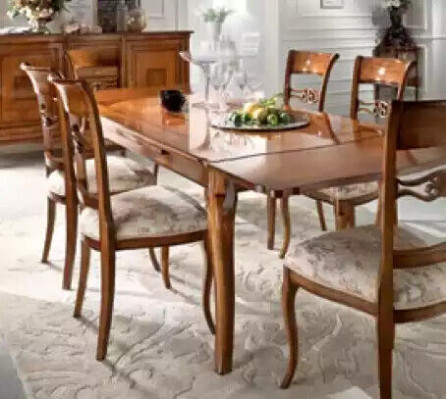 Essgarnitur Esstisch 4 x Stühle Set Klassischer Essgruppe 5tlg. Tische