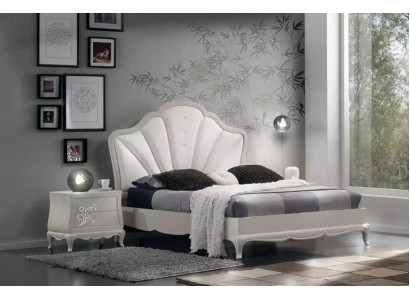 Schlafzimmer 3 tlg. Set Bett 2x Nachttische Modern Design Grau Betten