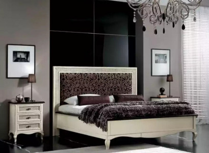 Design Schlafzimmer 3tlg. Bett 2x Nachttisch Luxus Betten Set Möbel Neu