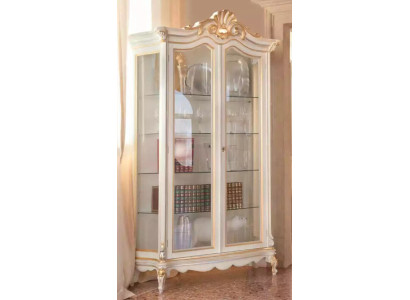 Klassische Qualität weiße Vitrine Luxusmöbel neu im Wohnzimmer Regal