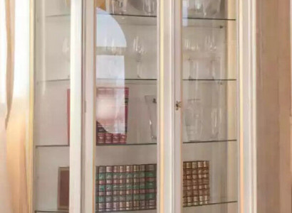 Klassische Qualität weiße Vitrine Luxusmöbel neu im Wohnzimmer Regal