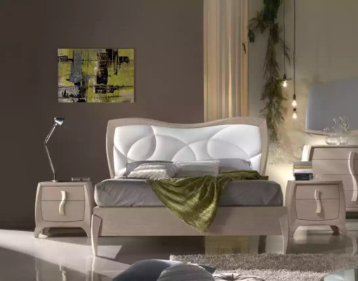 Design Bett 2x Nachttische 3 tlg. Schlafzimmer Luxus Komplett Garnitur