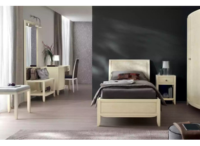Luxus Komplett Schlafzimmer Set Beige Schreibtisch Bett Nachttisch Neu