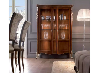Italienische Luxus Holz Möbel Klassische Stil Vitrine Wohnzimmer Neu