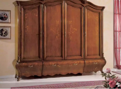 Massivholz Kleiderschrank Klassisch Luxus Schlafzimmer Möbel Braun Neu