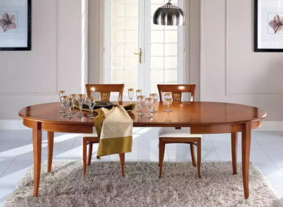 Italienische Möbel Designer Holz Tisch Sitz Ess Zimmer 4x Stuhl Garnitur