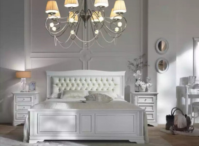 Komplettes Schlafzimmer Set Bett 2x Nachttische 3 tlg. Designer Luxus