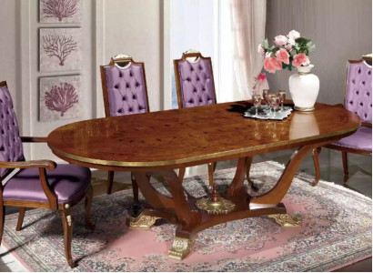 Esstisch 4x Stühle Klassische Esszimmer Garnitur 5tlg. Set Oval Tisch