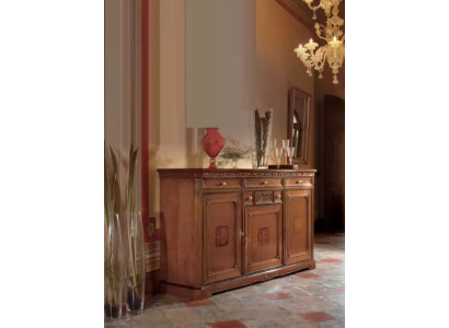 Klassischer Schrank Massivholz Möbel Sideboard Italienische Einrichtung