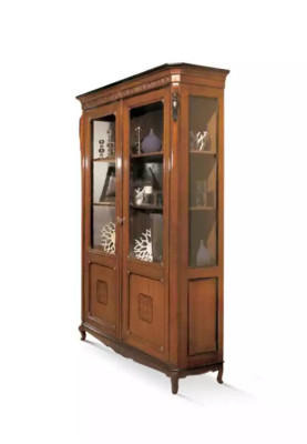 Luxus Schrank Holz Möbel Vitrine Regal Design Klassische Glasschrank