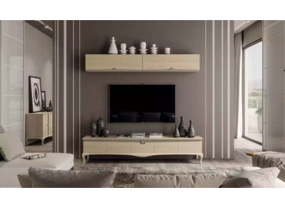 TV Ständer Wandregal Holztisch Wandregal Beige Klassisch Design Neu