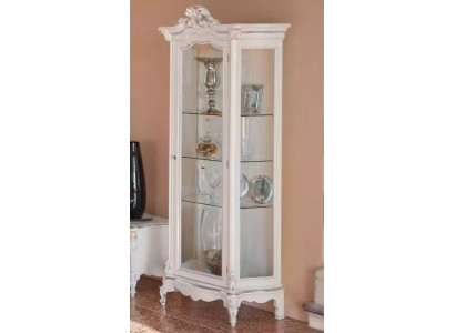 Luxus Vitrine Holzschrank Design Schränke weiß Italienisch Möbel Vitrinen