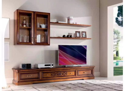 Wohnzimmer Modern Stil Wohnwände 5tlg Set Lowboard Vitrinen Regal Neu