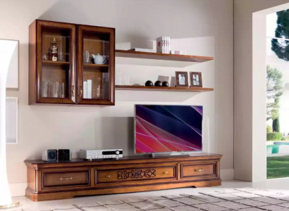 Wohnzimmer Modern Stil Wohnwände 5tlg Set Lowboard Vitrinen Regal Neu