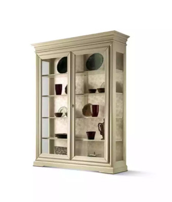 Luxus Vitrine Holz Designer Schrank Vitrinen Wohnzimmer Schränke Neu