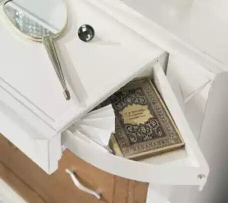 Kommode mit Spiegel Sideboards Holz Kommoden Möbel 2tlg Weiß Italien