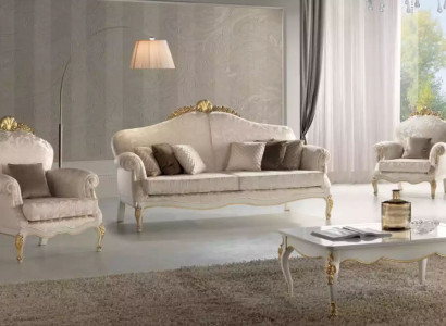 Komplett Set 4tlg Wohnzimmer Sofagarnitur 3 Sitzer Sessel Gruppe Neu