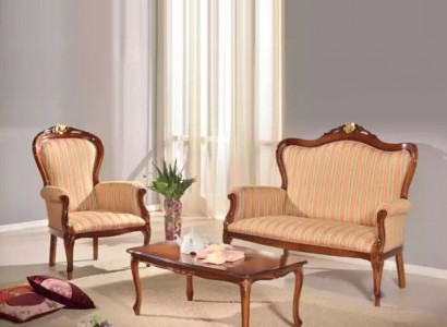 Sofagarnitur 2 Sitzer Set Design Sofa Polster Couch Klassisch Luxus Neu