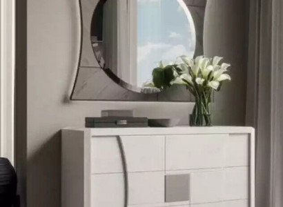 Kommode mit Spiegel Luxus Konsole Kommode Schlafzimmer Neu 2tlg. Set