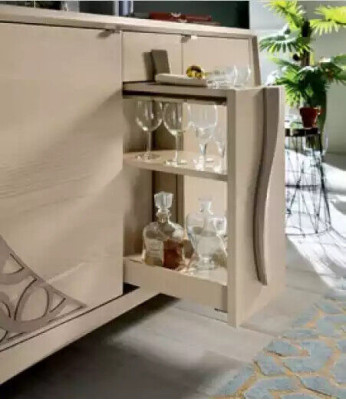 Kommode Sideboard Holz Schrank Beige Möbel Kommoden Wohnzimmer Neu