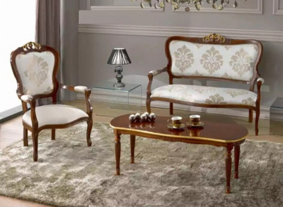 Sofagarnitur Set Design Sofa 2 Sitzer Sessel Couch Klassisch Luxus Neu