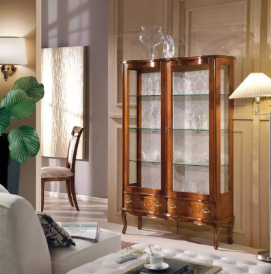 Luxus Vitrine Schrank Möbel Schränke Einrichtung Glasschrank Regal Neu