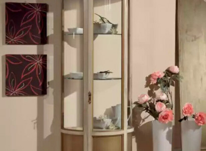 Vitrine Esszimmer Anrichte Echtholz Italienische Möbel Glas Schrank Neu