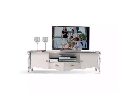 TV Ständer RTV Lowboard Klassische Weiß Holz Modern Wohnzimmer Neu