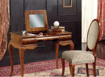 Exklusiver Frisiertisch brauner Stuhl auf Bestellung erhältlich