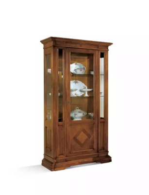 Wohnzimmer Luxus Vitrine Vitrinen Schrank Holz Italienische Stil Möbel